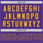 Personalized Purple Gold Mesh Authentic Throwback Football Jersey Team Custom Name and Number