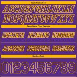 Personalized Purple Gold Pinstripe Fade Fashion Authentic Basketball Shorts Team Custom Name and Number