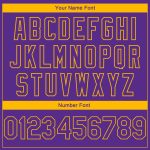 Personalized Purple Gold Side Panel Stars Authentic City Edition Basketball Jersey Team Custom Name and Number