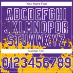 Personalized Purple Gold-White 3D Pattern Design Abstract Splash Grunge Art Authentic Baseball Jersey Team Custom Name and Number