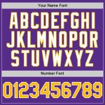 Personalized Purple Gold-White 3D Pattern Design Gradient Style Twinkle Star Authentic Baseball Jersey Team Custom Name and Number