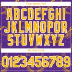 Personalized Purple Gold-White 3D Pattern Design Zodiac Authentic Baseball Jersey Team Custom Name and Number