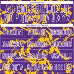 Personalized Purple Gold-White Abstract Fluid Sublimation Soccer Uniform Jersey Team Custom Name and Number