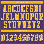 Personalized Purple Gold-White Authentic Baseball Jersey Team Custom Name and Number