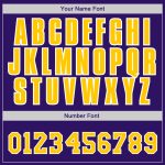 Personalized Purple Gold-White Authentic Baseball Jersey