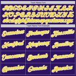 Personalized Purple Gold-White Authentic Baseball Jersey