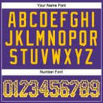 Personalized Purple Gold-White Authentic Drift Fashion Baseball Jersey Team Custom Name and Number