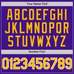 Personalized Purple Gold-White Authentic Throwback Baseball Jersey Team Custom Name and Number