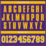 Personalized Purple Gold-White Authentic Throwback Basketball Jersey Team Custom Name and Number