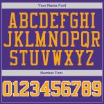 Personalized Purple Gold-White Authentic Throwback Rib-Knit Baseball Jersey Shirt Team Custom Name and Number