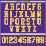 Personalized Purple Gold-White Bomber Full-Snap Varsity Letterman Jacket