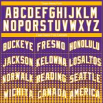 Personalized Purple Gold-White Halftone Authentic City Edition Basketball Jersey Team Custom Name and Number
