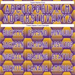 Personalized Purple Gold-White Hexagons Pattern Sublimation Soccer Uniform Jersey Team Custom Name and Number