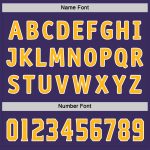Personalized Purple Gold-White Hockey Jersey Team Custom Name and Number