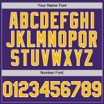 Personalized Purple Gold-White Line Authentic Baseball Jersey Team Custom Name and Number