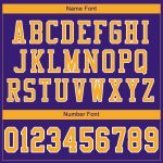 Personalized Purple Gold-White Mesh Authentic Football Jersey