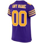 Personalized Purple Gold-White Mesh Authentic Football Jersey