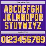 Personalized Purple Gold-White Mesh Authentic Throwback Baseball Jersey Team Custom Name and Number
