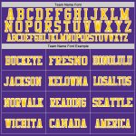 Personalized Purple Gold-White Mesh Authentic Throwback Football Jersey Team Custom Name and Number