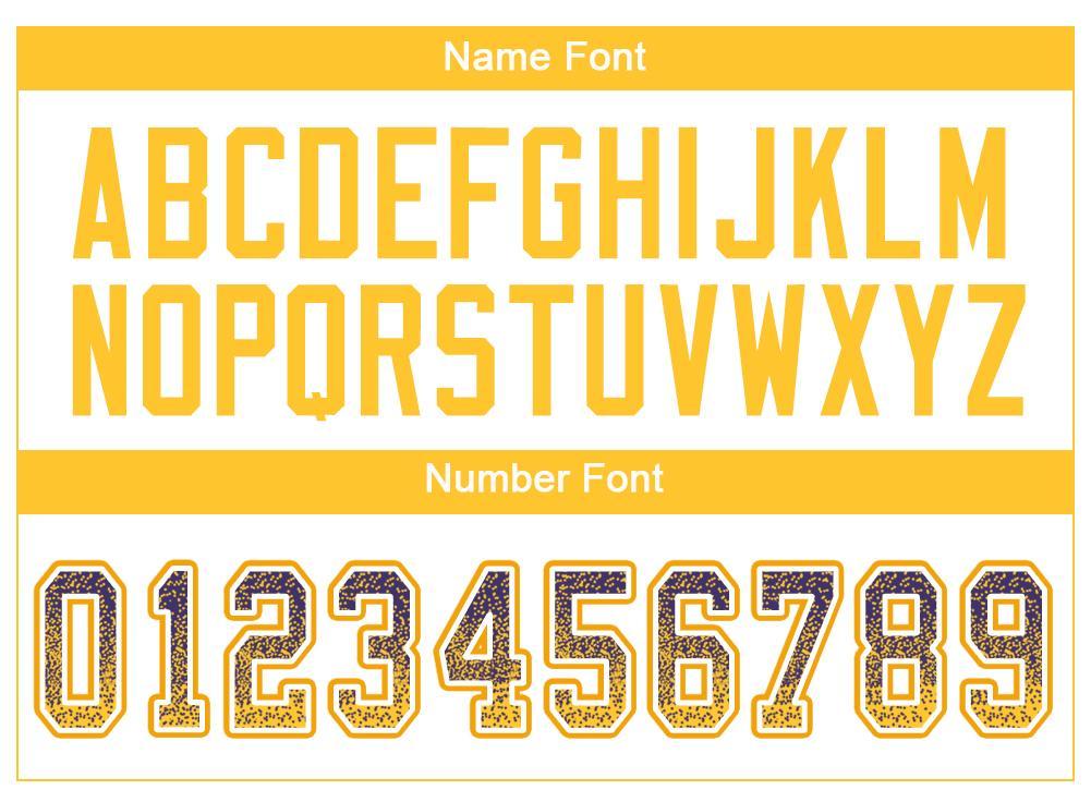 Personalized Purple Gold-White Mesh Drift Fashion Football Jersey Team Custom Name and Number Personalized Purple Gold-White Mesh Drift Fashion Football Jersey Team Custom Name and Number - Image 3