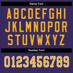 Personalized Purple Gold-White Mesh Split Fashion Football Jersey Team Custom Name and Number