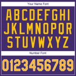 Personalized Purple Gold-White Performance T-Shirt Team Custom Name and Number