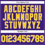 Personalized Purple Gold-White Performance Vapor Golf Polo Shirt Team Custom Name and Number