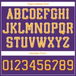 Personalized Purple Gold-White Stitched Adjustable Snapback Hat Team Custom Name and Number