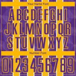 Personalized Purple Gold-White Stripes Sublimation Soccer Uniform Jersey Team Custom Name and Number