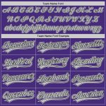 Personalized Purple Gray-Black Authentic Baseball Jersey