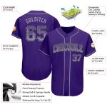Personalized Purple Gray-Black Authentic Drift Fashion Baseball Jersey Team Custom Name and Number