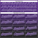 Personalized Purple Gray-Black Authentic Fade Fashion Baseball Jersey Team Custom Name and Number