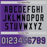 Personalized Purple Gray-Black Authentic Gradient Fashion Baseball Jersey Team Custom Name and Number