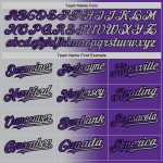 Personalized Purple Gray-Black Authentic Gradient Fashion Baseball Jersey Team Custom Name and Number