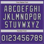 Personalized Purple Gray-Black Authentic Raglan Sleeves Baseball Jersey Team Custom Name and Number