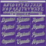 Personalized Purple Gray-Black Bomber Full-Snap Varsity Letterman Jacket Team Custom Name and Number
