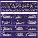 Personalized Purple Gray-Black Hockey Lace Neck Jersey Team Custom Name and Number
