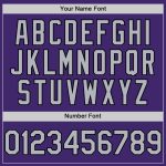 Personalized Purple Gray-Black Line Authentic Baseball Jersey Team Custom Name and Number