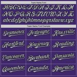 Personalized Purple Gray-Black Line Authentic Baseball Jersey Team Custom Name and Number