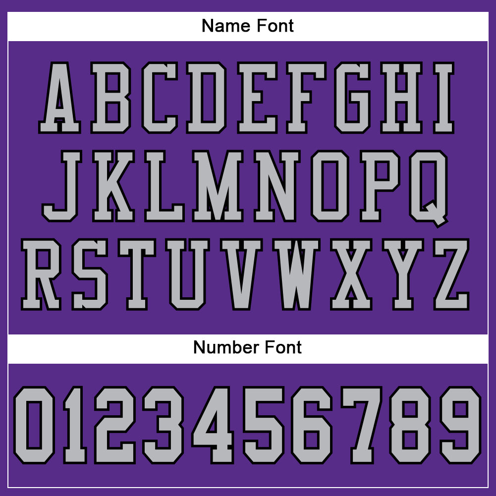 Personalized Purple Gray-Black Mesh Authentic Football Jersey Team Custom Name and Number Personalized Purple Gray-Black Mesh Authentic Football Jersey Team Custom Name and Number - Image 4