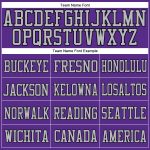 Personalized Purple Gray-Black Mesh Authentic Football Jersey Team Custom Name and Number