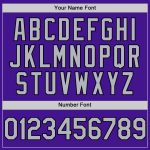 Personalized Purple Gray-Black Mesh Authentic Throwback Baseball Jersey Team Custom Name and Number