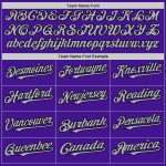Personalized Purple Gray-Black Mesh Authentic Throwback Baseball Jersey Team Custom Name and Number