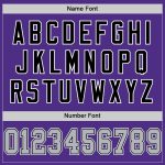 Personalized Purple Gray-Black Mesh Authentic Throwback Football Jersey Team Custom Name and Number