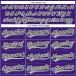 Personalized Purple Gray-Black Performance Vapor Golf Polo Shirt Team Custom Name and Number