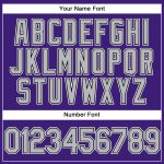 Personalized Purple Gray-Black Performance Vapor Golf Polo Shirt Team Custom Name and Number