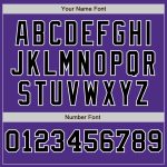 Personalized Purple Gray-Black Pinstripe Authentic Split Fashion Baseball Jersey
