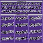 Personalized Purple Gray-Black Pinstripe Authentic Split Fashion Baseball Jersey
