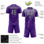 Personalized Purple Gray-Black Sublimation Soccer Uniform Jersey Team Custom Name and Number