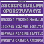 Personalized Purple Gray Fleece Jogger Sweatpants Team Custom Name and Number